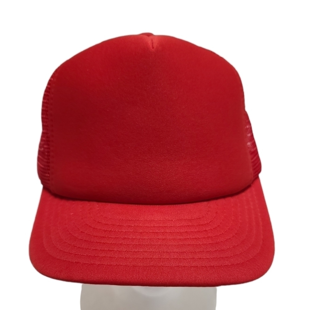 Blank red advertising snapback hat